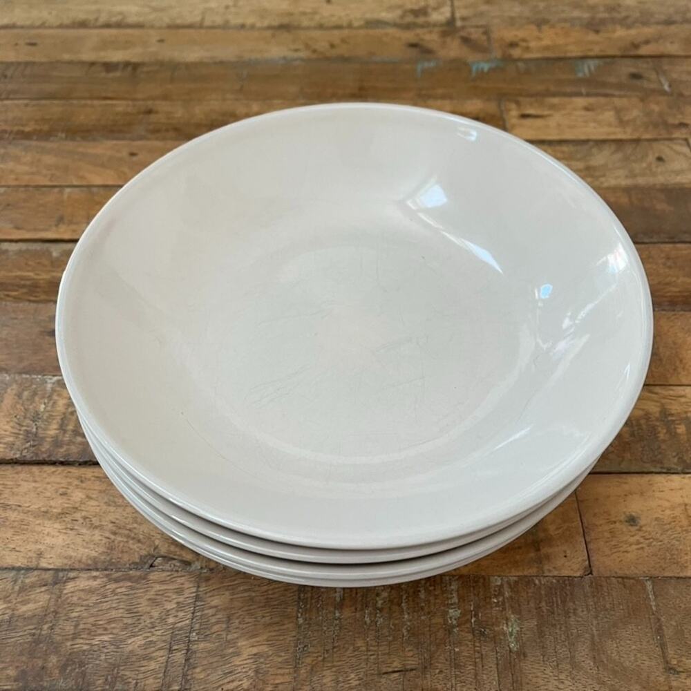 IKEA Off White Porcelain Serving Bowls 9" Set of 4 #12011 Serveware Kitchen